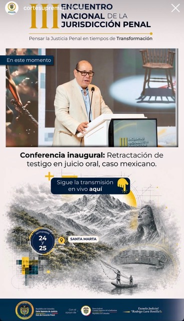 Mtro. Rodolfo Félix Cárdenas en el III Encuentro Nacional de la Jurisdicción Penal “Pensar la justicia penal en tiempos de transformación”